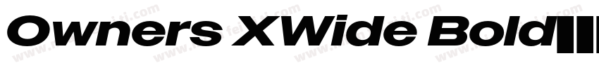 Owners XWide Bold字体转换